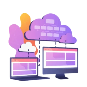 illustration cloud hebergement mismo