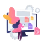 illustration bureautique collaboratif mismo